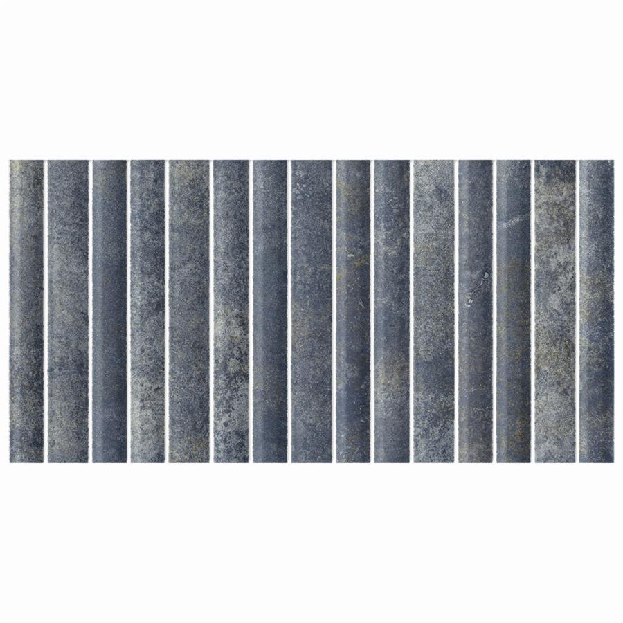 SomerTile - Rubik 6 in. x 12 in. Glossy Ceramic Wall Tile - Azul