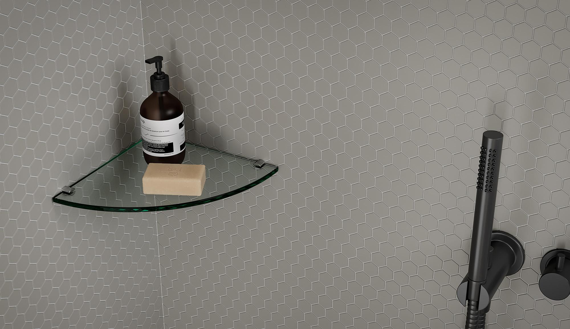 Tesoro Collection - Soho Series - 2 in. Hex Mosaic - Matte Halo Grey