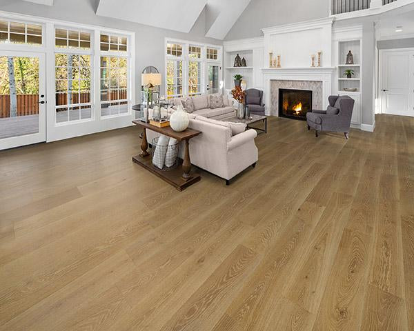 Tesoro - PremierLux - 9.5 in. x 86 in. Luxury Engineered Planks - Ageless Oak Installed