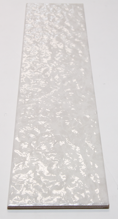 Tesoro - Alps II Series - 6 in. x 24 in. Glossy Porcelain Tile - Ice White Close