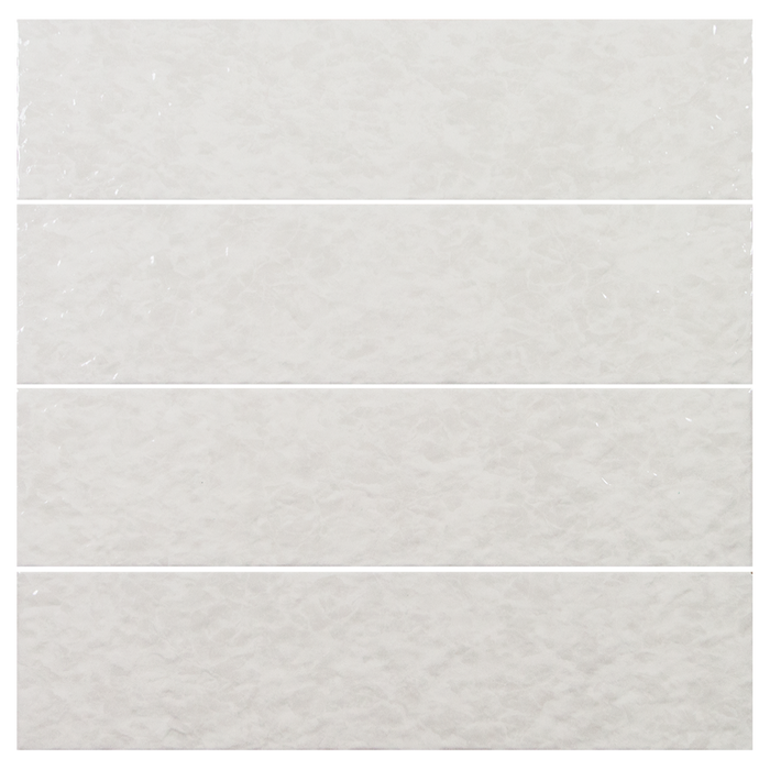 Tesoro - Alps II Series - 6 in. x 24 in. Glossy Porcelain Tile - Ice White
