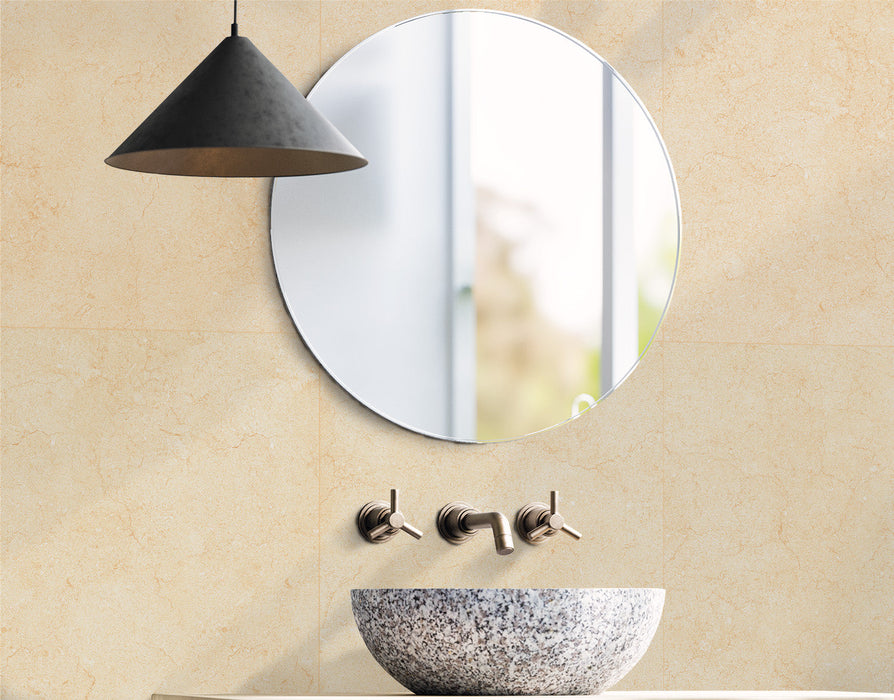 Tesoro - Bejha Series - 24" x 24" Matte Porcelain Tile - Fiorito wall installation