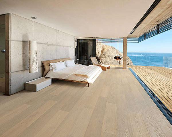 Tesoro - PremierLux - 9.5 in. x 86 in. Luxury Engineered Planks - Dazzling Oak Installed