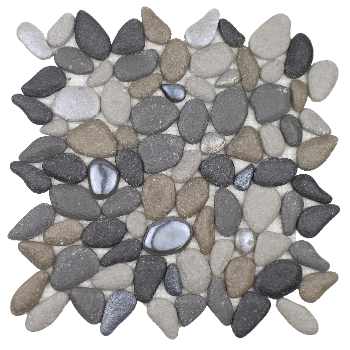 Tesoro - Liquid Rocks Series - Glass Pebble Mosaic - Southern Lakes