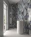 SomerTile - Coco 2 in. x 6 in. Glossy Porcelain Tile - Blue Grass wall installation