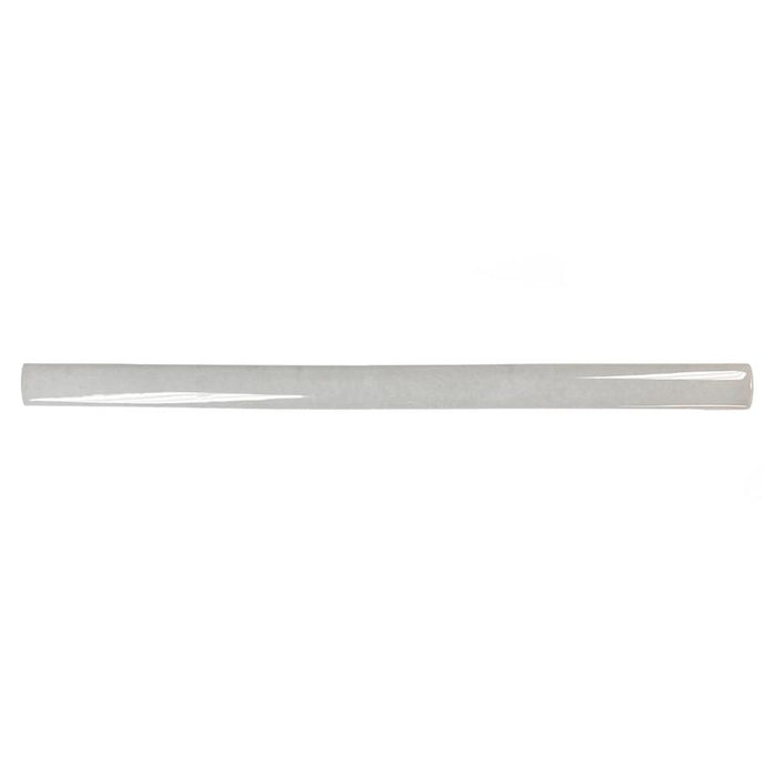 SomerTile - Coco 1 in. x 8 in. Glossy Porcelain Demi-Bullnose - Amber Grey