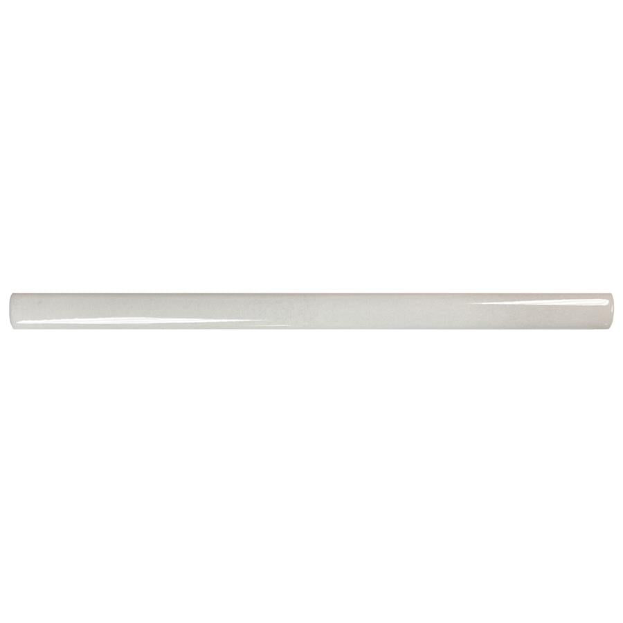 SomerTile - Coco 1 in. x 8 in. Glossy Porcelain Demi-Bullnose - Cloud White