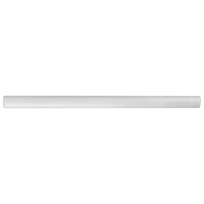 SomerTile - Coco 1 in. x 8 in. Matte Porcelain Demi-Bullnose - Cloud White