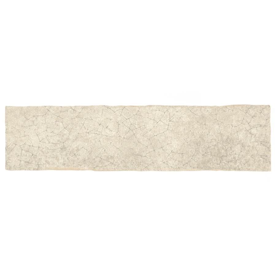 SomerTile - Crackle 3 in. x 12 in. Ceramic Wall Tile - Cream