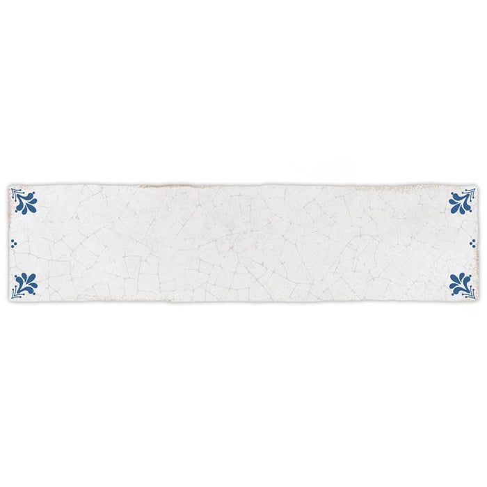 SomerTile - Crackle 3 in. x 12 in. Ceramic Wall Tile - White Decor