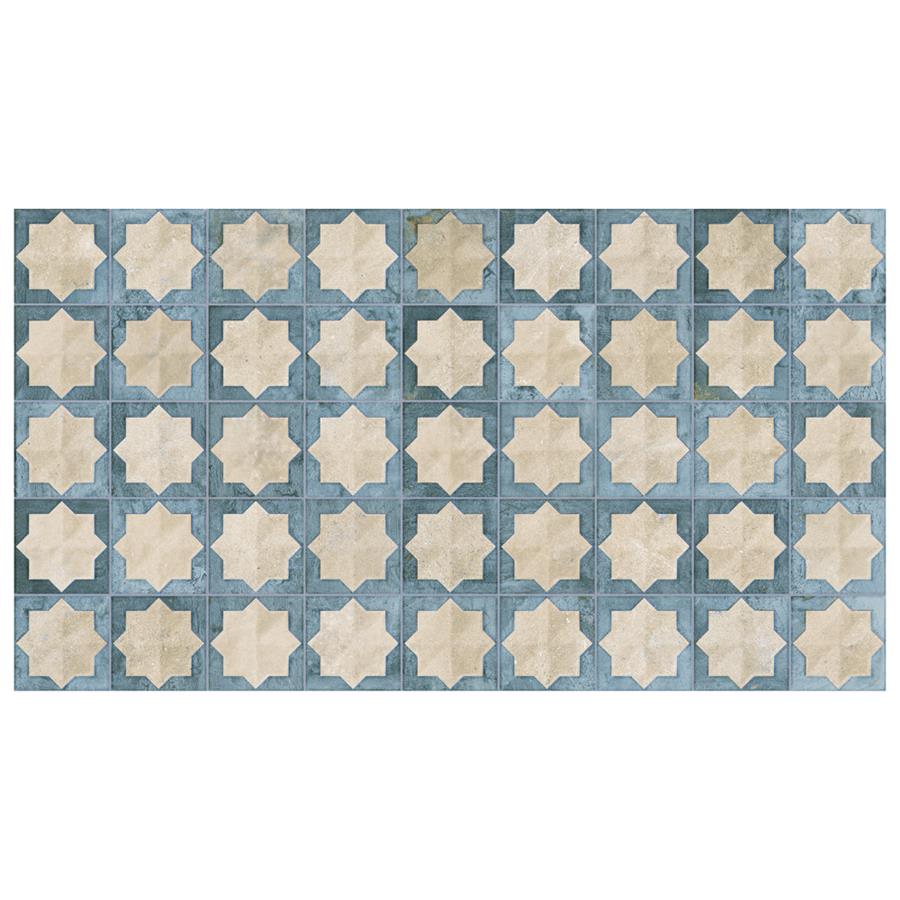 SomerTile - Tetuan Astre 12 in. x 22 in. Textured Porcelain Wall Tile - Arena Aqua