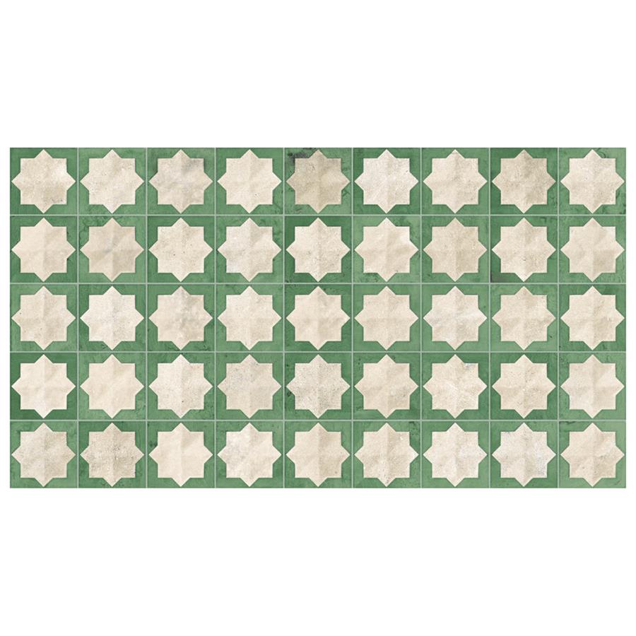 SomerTile - Tetuan Astre 12 in. x 22 in. Textured Porcelain Wall Tile - Arena Emerald