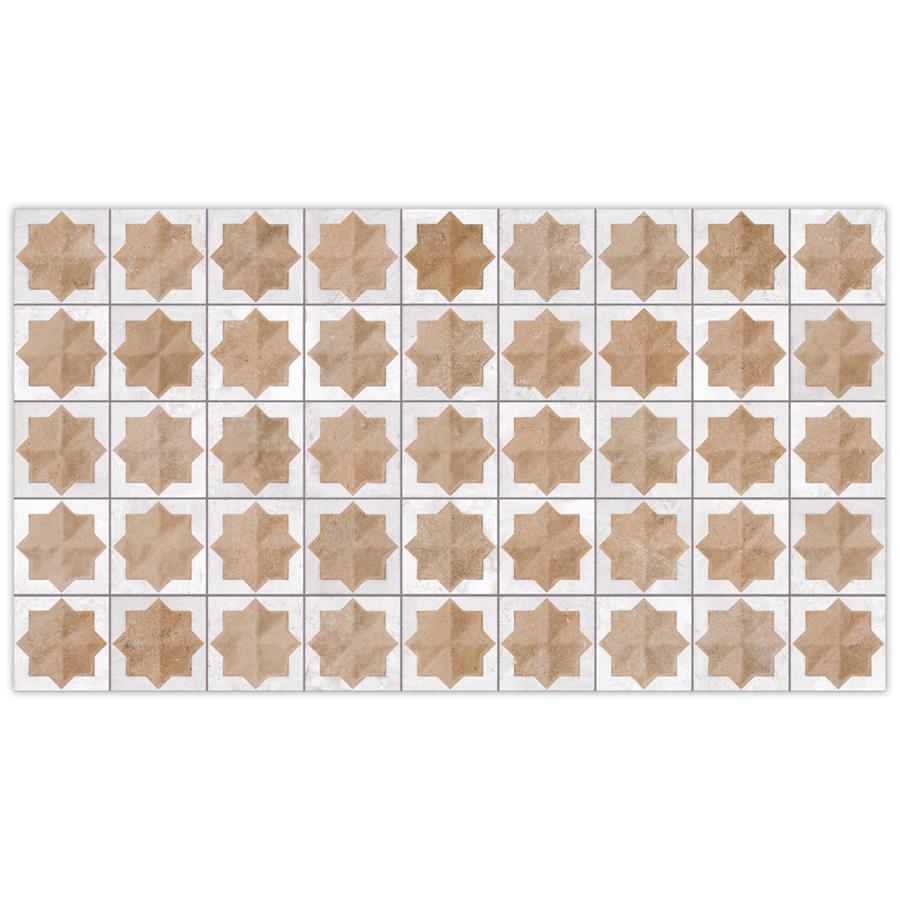 SomerTile - Tetuan Astre 12 in. x 22 in. Textured Porcelain Wall Tile - Cotto White