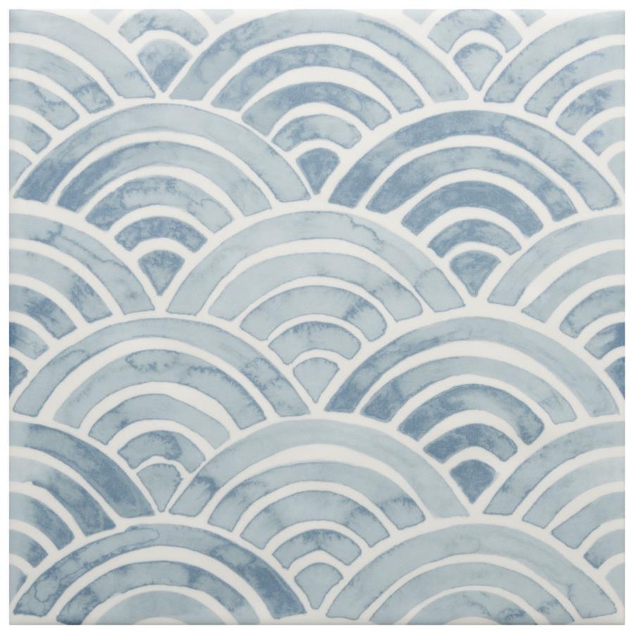 SomerTile - Berta 8 in. x 8 in. Ceramic Wall Tile - Berta Escalas