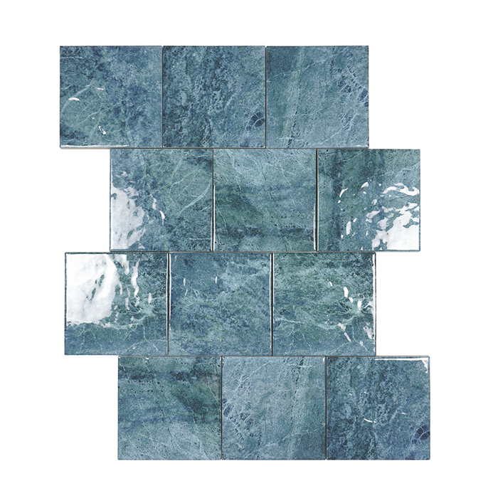Tesoro - Waves II Series - 6 in. x 6 in. Porcelain Tile - Cobalt Variation