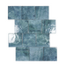 Tesoro - Waves II Series - 6 in. x 6 in. Porcelain Tile - Cobalt Variation