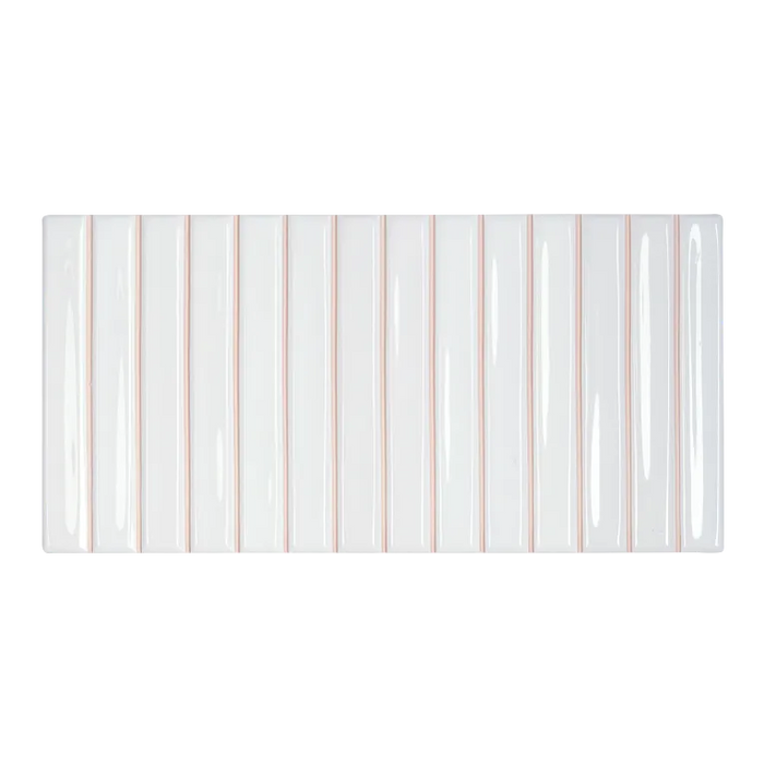 Arizona Tile - Flash Bars 5x10 Glossy Ceramic Mosaic - White — Floorzz
