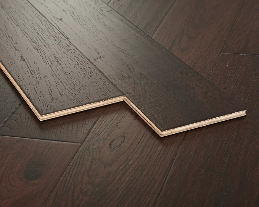 LW Flooring - Traditions - 5" x 47 1/4" RL - American Hickory Engineered Hardwood - Wild Blackberry Edge View