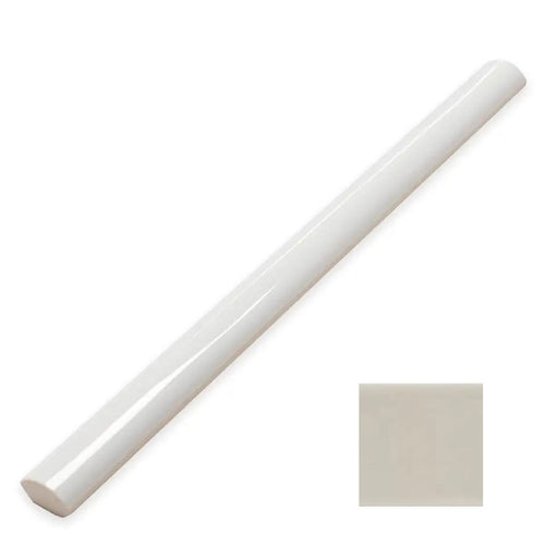 WOW - Aquarelle Collection - Aquarelle - .43" x 12" - Rounded Edge Tile Trim - Glossy - Greige