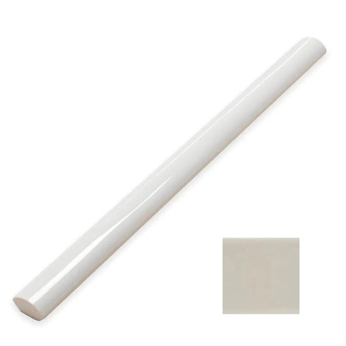 WOW - Aquarelle Collection - Aquarelle - .43" x 12" - Rounded Edge Tile Trim - Glossy - Greige