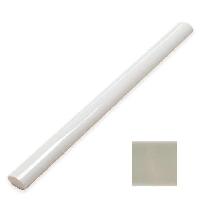 WOW - Aquarelle Collection - Aquarelle - .43" x 12" - Rounded Edge Tile Trim - Glossy - Mint Grey