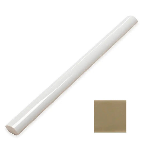 WOW - Aquarelle Collection - Aquarelle - .43" x 12" - Rounded Edge Tile Trim - Glossy - Olive