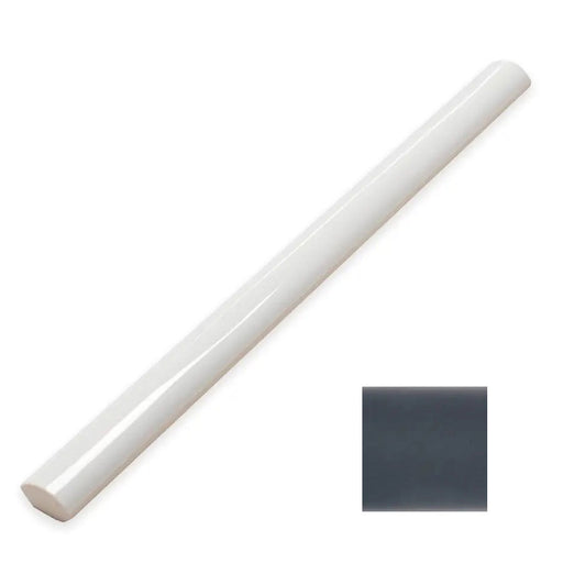 WOW - Aquarelle Collection - Aquarelle - .43" x 12" - Rounded Edge Tile Trim - Glossy - Titanium Blue