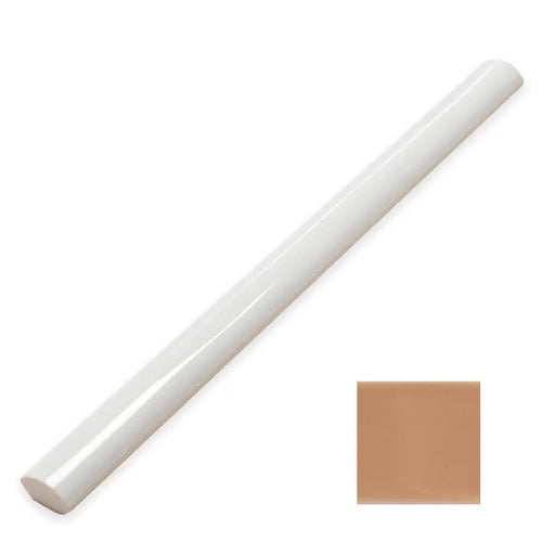 WOW - Aquarelle Collection - Aquarelle - .43" x 12" - Rounded Edge Tile Trim - Glossy - Toffee