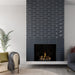 WOW - Aquarelle Collection - Aquarelle - 3" x 12" - Ceramic Tile - Glossy - Titanium Blue Fireplace Install