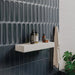 WOW - Aquarelle Collection - Aquarelle - 3" x 12" - Ceramic Tile - Glossy - Titanium Blue Installed