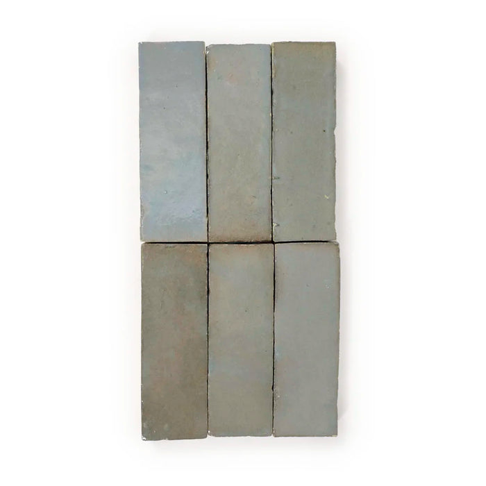 Lungarno - Zellige Classique 2 in. x 6 in. Glazed Terracotta Wall Tile - Gris Perle
