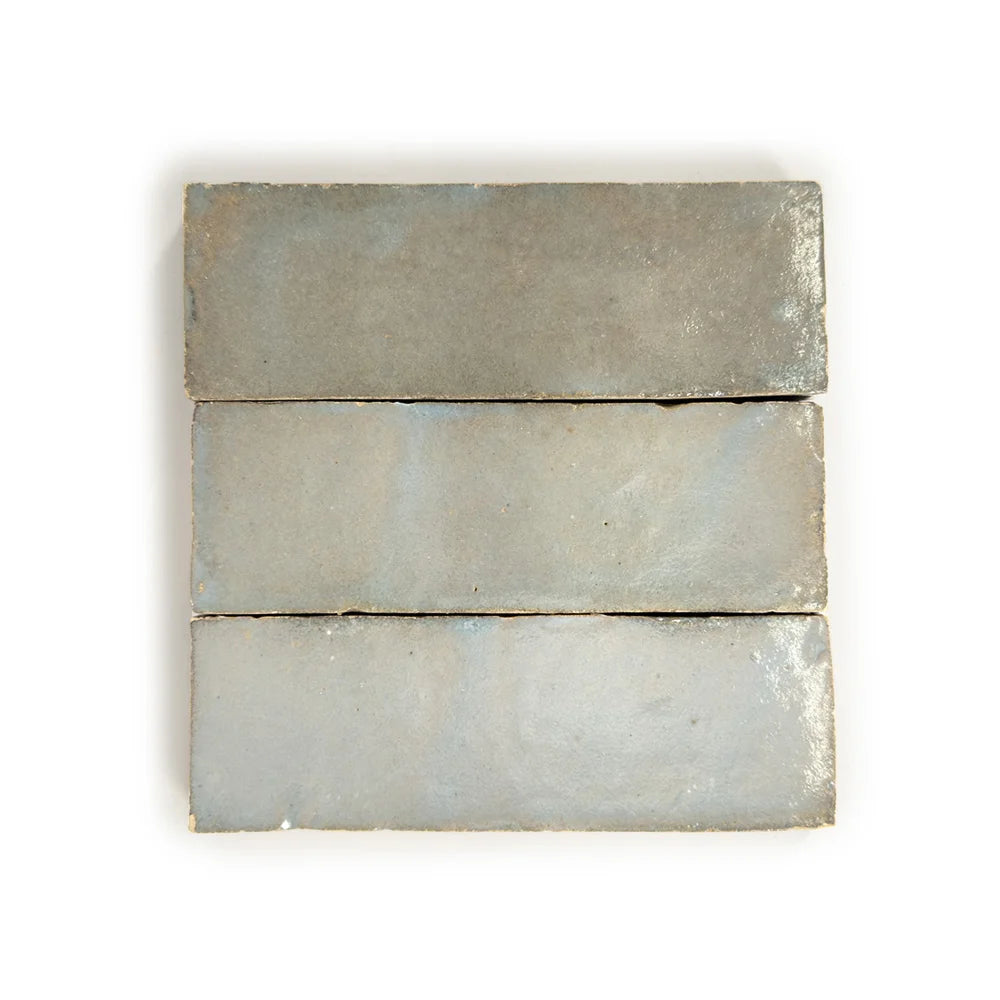 Lungarno - Zellige Classique 2 in. x 6 in. Glazed Terracotta Wall Tile - Gris Perle