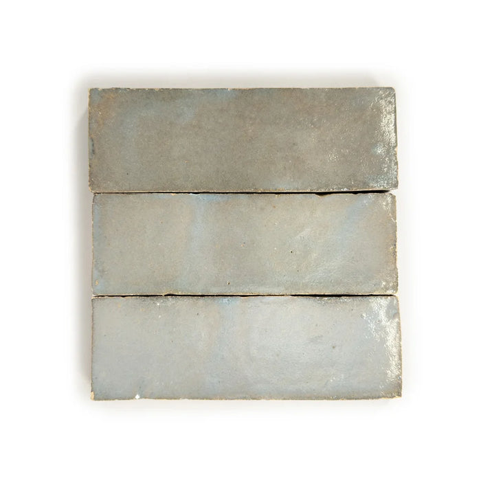 Lungarno - Zellige Classique 2 in. x 6 in. Glazed Terracotta Wall Tile - Gris Perle