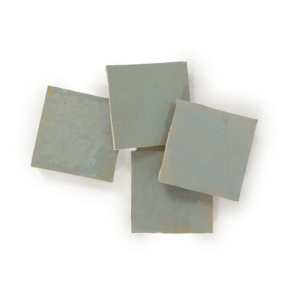 lungarno - Zellige Classique 4 in. x 4 in. Glazed Terracotta Wall Tile - Gris Perle