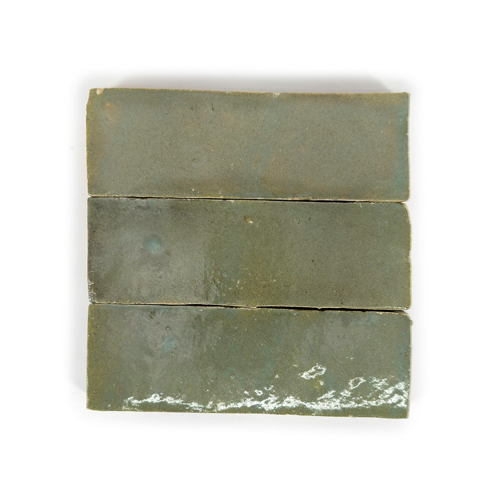 Lungarno - Zellige Classique 2 in. x 6 in. Glazed Terracotta Wall Tile - Mint Tea