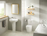 Daltile - Showscape - 12 in. x 24 in. Arabesque Textured Ceramic Wall Tile - Soft Gray Installed