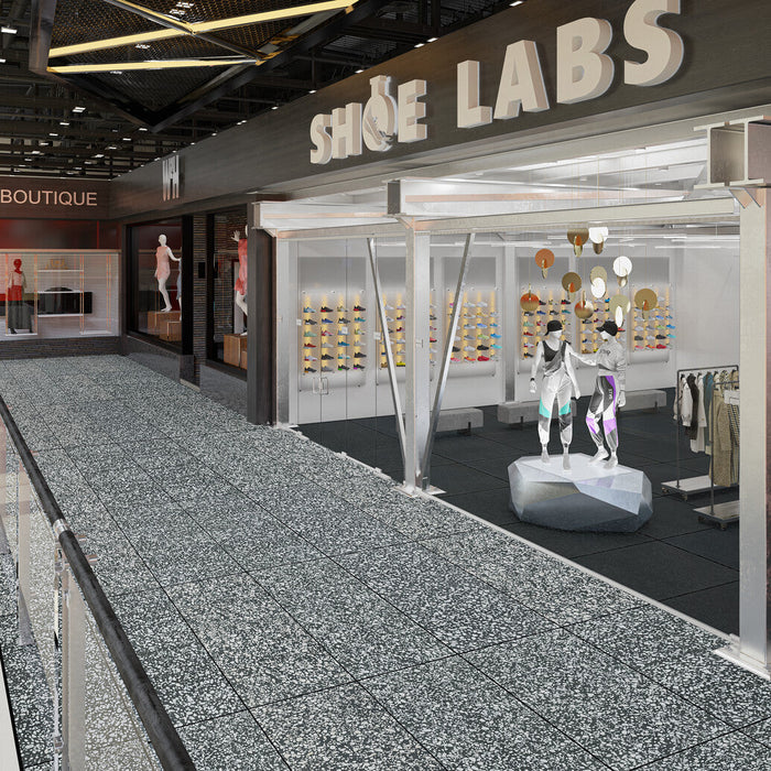 Daltile - Outlander 24 in. x 24 in. Porcelain Tile - Grande Onyx Installed