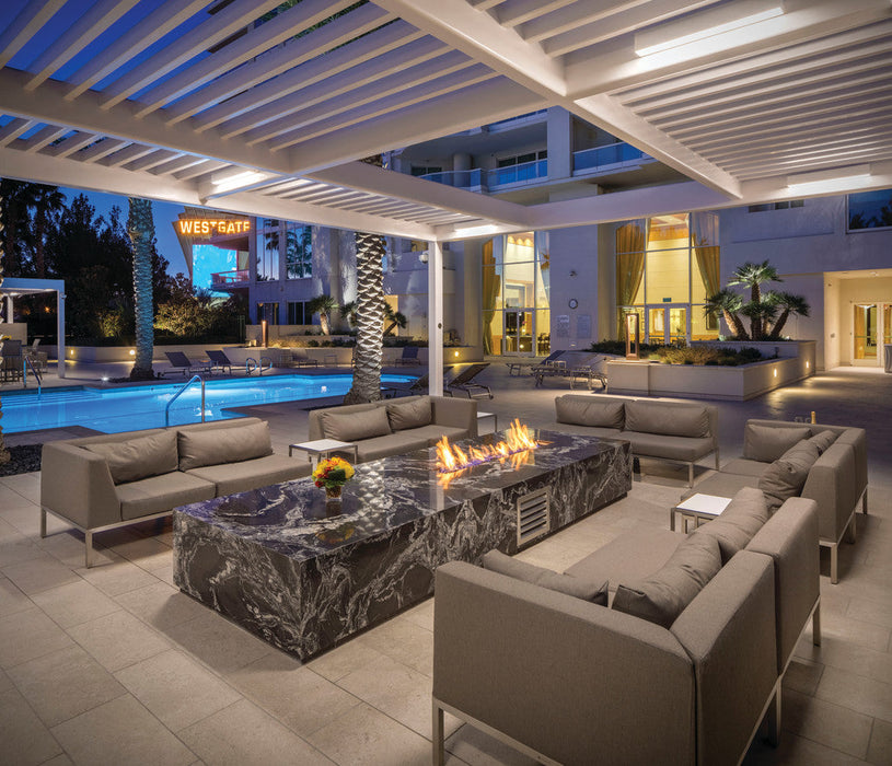 Daltile - Dignitary 12 in. x 24 in. Textured Porcelain Tile - Luminary White Las Vegas Install