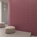 WOW - Sweet Bars 5 in. x 10 in. Matte Ceramic Mosaic - Berry wall installation