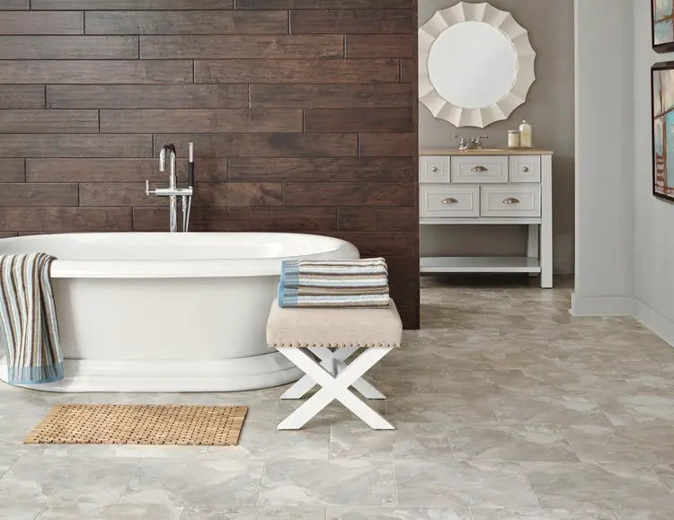 Mannington - ADURA Flex 18" x 18" Corinthia - Amber floor installation