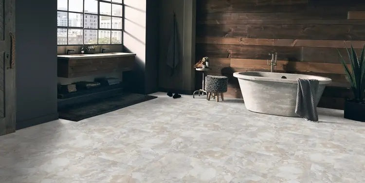 Mannington - ADURA Flex 18" x 18" Corinthia - Amber floor installation