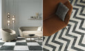 Unicom Starker - Marmorea Collection - 12 in. x 12 in. Tile - Verde Alpi floor installation