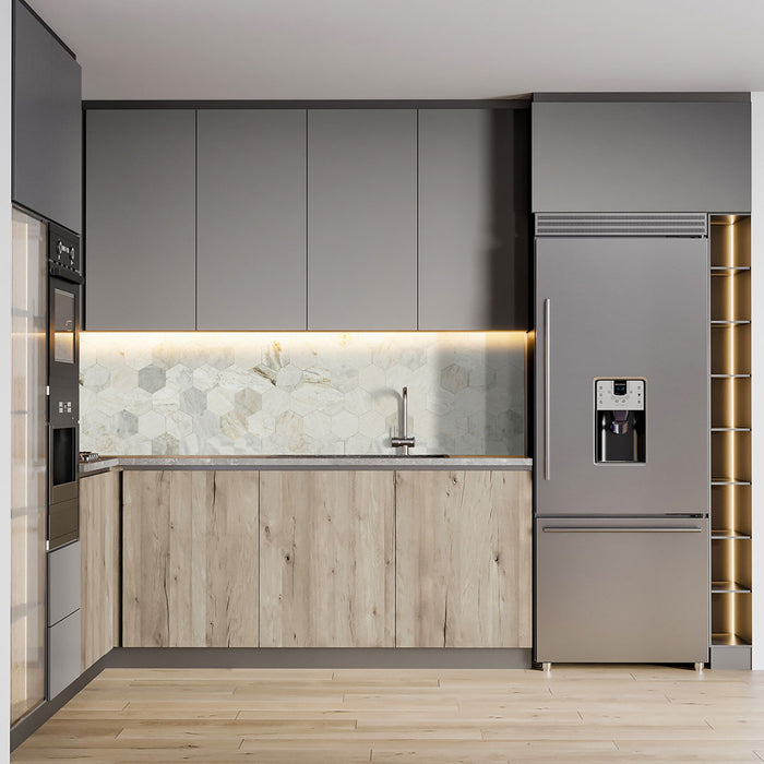 MSI - Arabescato Venato 4 in. Hexagon Marble Mosaic - Honed Installed
