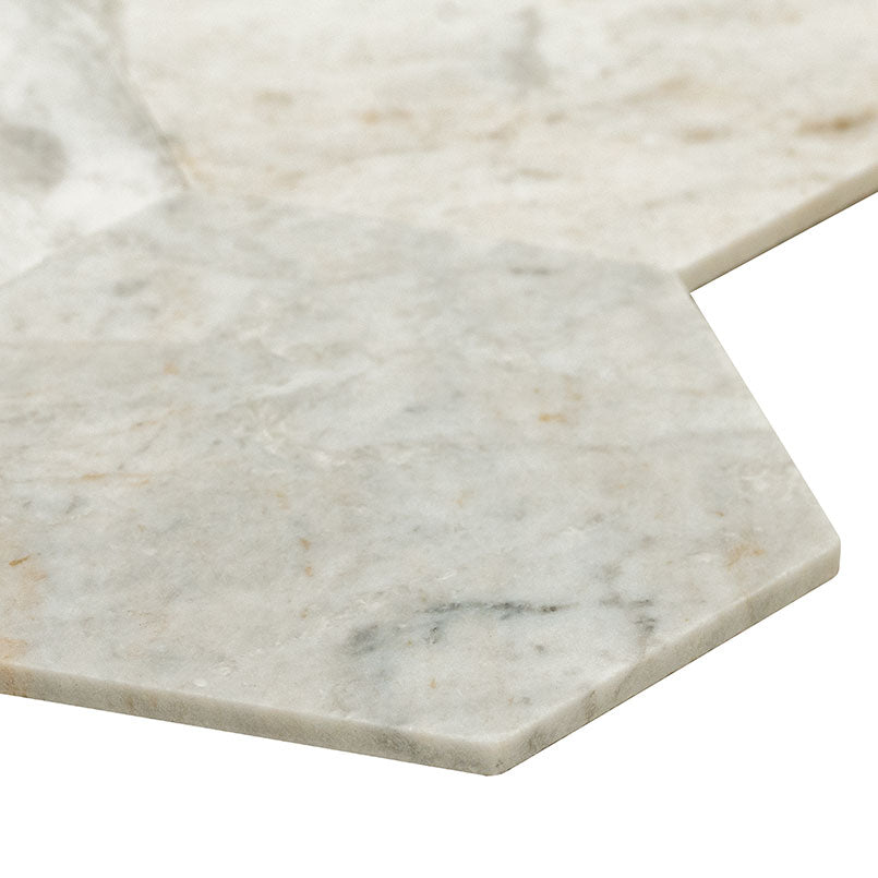 MSI - Arabescato Venato 4 in. Hexagon Marble Mosaic - Honed