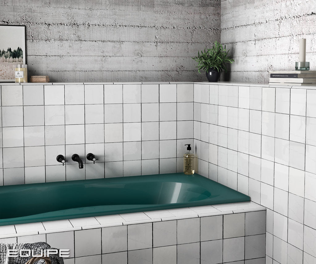 Equipe - Artisan Collection - 5&quot; x 5&quot; Wall Tile - White Installed