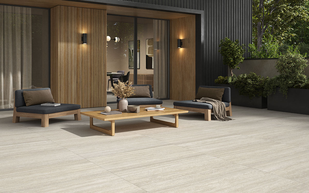 MSI - Cordova - 24 in. x 48 in. - Porcelain Tile Paver - Matte - Avorio Installed