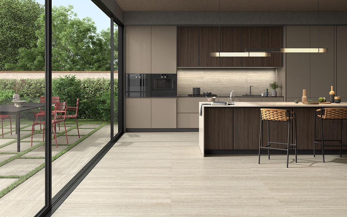 MSI - Cordova - 24 in. x 48 in. - Porcelain Tile Paver - Matte - Avorio Installed