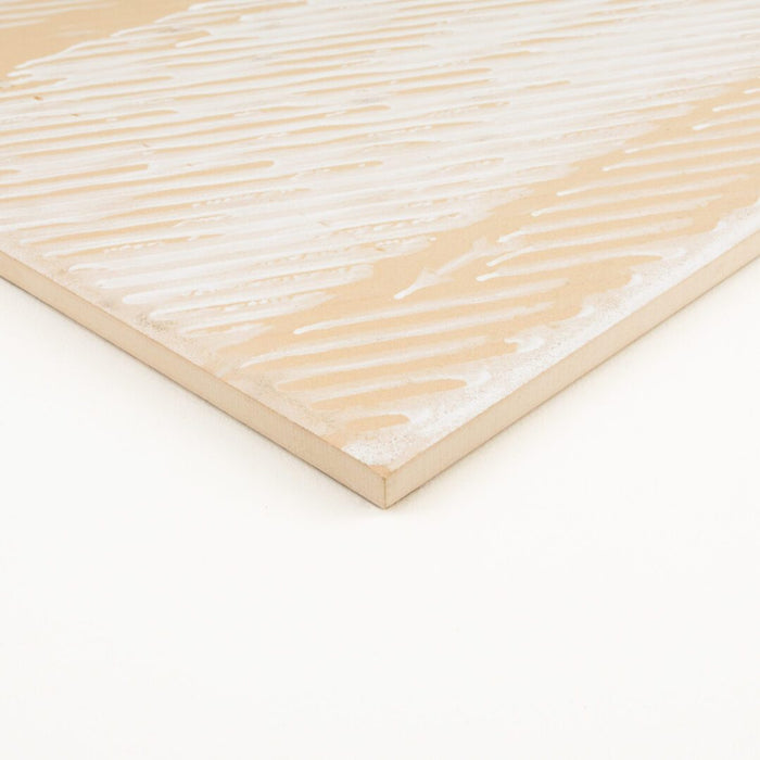 Lungarno - New Dimensions 12" x 36" 3D Ceramic Wall Tile - Light Oak Linear Corner 2