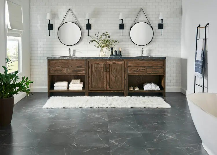 Mannington - ADURA Flex 18" x 18" Baltic Stone - Storm floor installation