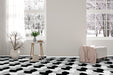 Tesoro - Kayak Collection - 6.5 in. x 13 in. Elongated Hex Porcelain Tile - Black Installed